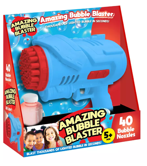 Amazing Bubble Blaster 40 Bubble Nozzles Kids Ages 5+ New