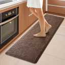 KMAT Kitchen Mat Cushioned Anti-Fatigue Waterproof Non-Slip Standing Mat Ergonomic Comfort Rug for Home,Office,Sink,Laundry,Desk 17.3" (W) x 60"(L),Brown