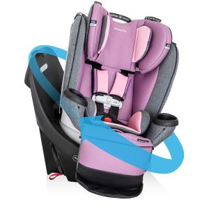 Evenflo Gold Revolve360 Extend All-in-One Rotational Car Seat with SensorSafe (Moonstone Gray) MFD: 06/24/2025