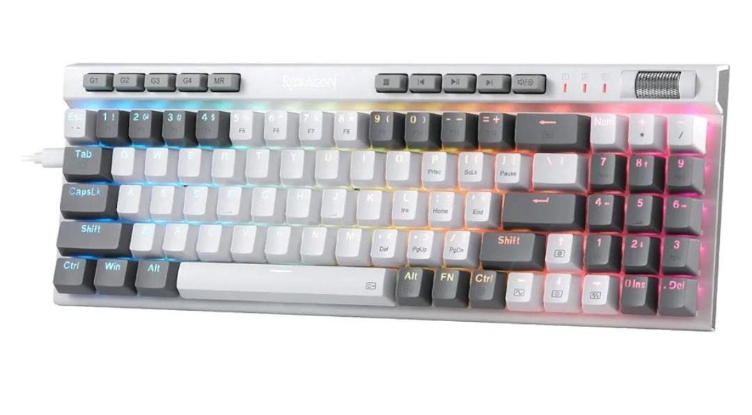Redragon K655 75% RGB Wired Mechanical Gaming Keyboard, 78 Keys Hot-Swap Mechanical Keyboard w/Aluminum Cover Board, Upgraded Socket and Onboard Macro/Media Keys, Quiet Linear Red Switch