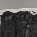 Kaei&Shi Sheer Mesh Overbust Corset,Sexy Strapless Lace Up Satin Bra Corsets Top For Women Shapewear (12, Black)