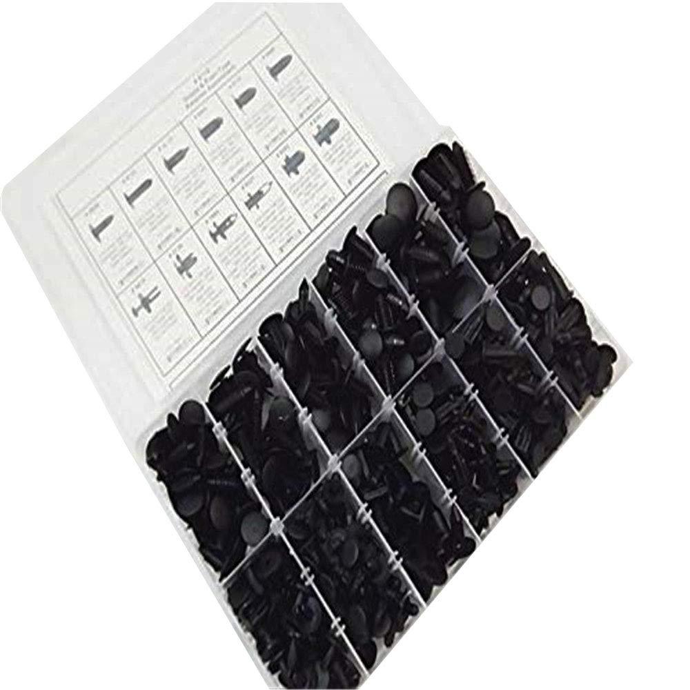 330 PCS Black Push Pins Automotive Retainers Bumper Clips Plastic Rivets Fasteners Push Retainer Kit Car Clips Replacement for Most Cars