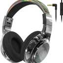 QearFun Kids Bluetooth Headphones, 60H Playtime, 74/85/94dB Safe Volume Limit, Metallic Gradient Wireless Headset with HD Mic, Fast Charging, Foldable, Wired 3.5mm Mode for School/Tablet/Travel, Black