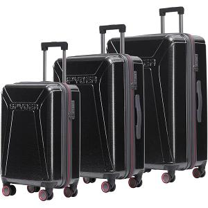 Spyder Traverse 3 Piece Luggage Set, 360° Spinner Wheels, TSA Approved Lock, (20 Inch Carry On, 25 Inch Medium, 29 Inch Large), Charcoal