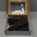 Joyhalo Tabletop Christmas Trees, Set of 3 Frosted Christmas Trees Indoor Xmas Decoration Centerpieces for Table, Mantel, Holiday, Party and Home Decor, Black