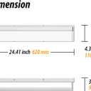 LED Bathroom Vanity Light Fixture Over Mirror 24.4 inch Modern Rectangle Finishing Bath Vanity Lighting Bar 4000K Daylight Wall Sconce (Chrome)
