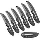 6 Pack Beard Comb for Men, Portable Folding Mustache Comb, Travel Pocket Size Hair & Facial Hair Grooming Kit, Premium Plastic Mens Combs for Beard Care, Gift Idea