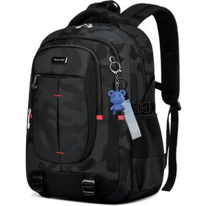 schoolbags for Middle school and high school studenthigh-capacity camo bookbags for Teens boysWater Resistant Anti Theft Travel backpack with Computer compartment Fits 15.6 Inch Laptop (Medium (18.5*12.9*9 inches))