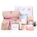 Self Care Gifts for Women Get Well Soon Gifts Basket Christmas Gifts Birthday Gifts for Women Care Package Spa Gifts Relaxation Gifts with Blanket Gifts for Mom Her Sister Friend Sympathy Gifts