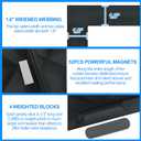 RELIANCER Magnetic Thermal Insulated Door Curtain,Waterproof Oxford Cloth Door Cover w/Clear Window,Fits 34"x78" Doors,Draft Blocker Doorway Blanket,Cotton Fiberfill Doors Curtain for Heat Insulation
