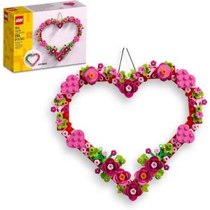LEGO Heart Ornament Building Toy Set - Fun Arts and Crafts Idea for Girls and Boys, Ages 9+ - Display on The Wall as Home Decoration - Gifts for Kids - 40638