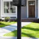 Architectural Mailboxes Brighton Aluminum Mailbox Post, Compatibility Code A, B, C, D, BP000BAM, Black