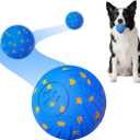 2-in-1 Interactive Dog Ball Toy for Aggressive Chewers, Automatic Moving & Bouncing E-TPU Dog Ball, 3 Modes Smart Pet Toy with Motion Sensor (Blue)