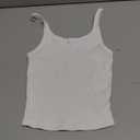 Danysu Women's Tank Tops with Bulit in Bras Scoop Neck Ribbed Fitted Knit Crop Halter Tops Spaghetti Strap Camisole XS