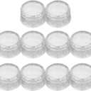 STOBAZA Cocktail Shaker Lid Replacement Set Plastic Splash-Proof Shaker Caps for Bar Use and Travel Drink Mixer Cup Covers with Secure Fit