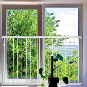 Window Guards for Children, Fit 32.5"-62.5" Wide Window Security Bar, White Window Bars Security Inside, 29.92inch High Child Safety Window Guard (2 Piece)