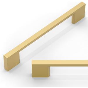 Talentedeco 10 Pack Brushed Gold Cabinet Pulls 5 Inch(128mm) Kitchen Cabinet Handles Cabinet Hardware for Drawer Pulls (5" Hole Center)