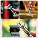 4PCS Compact Multitool Keychain, Mini Adjustable Wrench EDC Tool Set with Bottle Opener & Nail Puller, Heavy Duty Alloy Metal Multitools for Hiking, Fishing, Camping and Home Quick Repairs