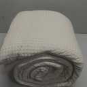 Shilucheng Waffle Cotton Comforter Set Queen Size - 3 Piece Bedding Set with Comforter and 2 Pillow Shams, Soft & Breathable All-Season Waffle Weave Comforter, Machine Washable, Beige