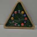 Yuanhe Billiards Pool Ball Clock - 14Inch Triangle Pool Table Cool Wall Clock with Solid Wood Frame,Great for Billiards Room,Pool Room,Game Room,Bar