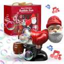 Bubble Blowing Santa, Automatic Bubble Blower Toy with Music & Flashing Lights, Funny Santa Bubble Maker for Indoor & Outdoor Fun for Kids (Santa Claus)