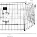 Puppy Playpen with Top Cover & Bottom Pad, 8 Panels 24" H, Gray
