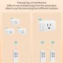 DEWENWILS Wireless Outlet, Programmable and Expandable Electrical Outlet Switch, Wireless Remote Light Switch, 100FT Range, 1 Remote and 3 Outlets