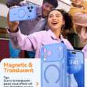 CANSHN Magnetic Compatible with iPhone 17 Pro Max Case, Upgraded [Full Camera Protection] [Compatible with Magsafe] [Translucent Matte] Shockproof Protective Phone Cover 6.9 Inch - Ultramarine