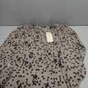 Dokotoo Women's Casual V Neck Alicia Floral Print Smocked Long Sleeve Chiffon Blouses Bohemian Top Shirts