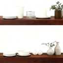 Solid Wood Floating Shelves,23.6in Finished Real Wood Wall Shelves with Heavy-Duty Hidden Bracket, Easy Installation, Set of 2, 23.6in x 7.1in x 1.5in, for Living Room Bedroom Kitchen,Walnut