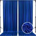 10 x 10 Feet Blue Backdrop Curtain for Partie, Background Curtains for Photoshoot, Birthday, Wedding, Halloween, Thanksgiving, Christmas, New Year Party Decorations 5Ft x 10Ft, 2 Panels
