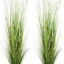Jexine 2 Pcs 5 ft Tall Artificial Grass Plant Potted Artificial Greenery Floor Plants Faux Pampas Grass Tall in Pot for Housewarming Gift House Garden Bathroom Lobby Outdoor Decoration