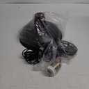 GLOBE Electric 65712 Robin 1-Light Plug-in or Hardwire Pendant, Satin Black, Antique Brass Accents, 15ft Black Woven Fabric Cord, in-Line On/Off Rocker Switch