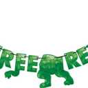 WERNNSAI Watercolor Dinosaur Three Rex Banner - Dinosaur 3rd Birthday Party Decorations for Boys Kids Three Dino-Rex Dino Theme Party Supplies T-Rex 3-Rex Hanging Wall Decor Pre-Strung Banner