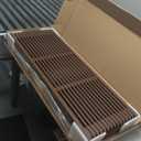 Bamboo Dining Bench, 35 inch Farmhouse Decor Indoor Kitchen Table Bench, Entryway Shoe Rack Bench, Outdoor Bench, Solid Bamboo Benches for Living Room, Hallway, Bedroom, Bathroom (Walnut, Long)