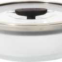 Anyday 4-Cup Microwave Cookware & Glass Container with Glass Lid, Plastic-Free Shallow Food Storage | Stackable Airtight Steamer with Vented Lid for Microwave-Safe Reheating, Steaming Vegetables (Frosted - Black Sesame)