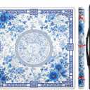 Mahjong Mat for Table 33x33 Inch, No-Crease, Anti-Slip, Noise-Reducing American Mahjong Mat, Mahjong Table Mat with Carry Bag,Neoprene Mahjong Mat for Poker, Card, Board(Blue)