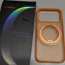 TORRAS 360 Magnetic Stand for iPhone 17 Pro Case, [Fit for MagSafe] [Rotatable Ring Kickstand] [4X Mil-Grade Shockproof] Slim Phone Cover, Camera Button, Cosmic Orange, Translucent, Ostand O3 Fitness