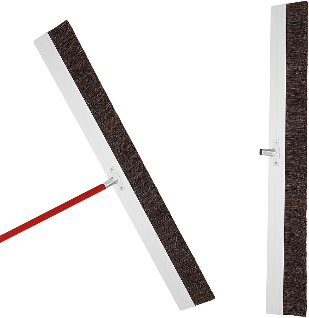 MYOYAY Aluminum Backed Concrete Broom for Finishing, 48-inch Concrete Broom for Driveways, Sidewalks, Wet Concretes