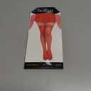 Dreamgirl Women's Lace Top Fishnet Thigh High Hosiery, Red, One Size Queen (Red)