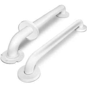 18 Inch Handicap Grab Bars, 2 Pack Stainless Steel Grab Bar for Bathtubs and Showers, Wall Mount Safety Shower Grab Bars for Seniors Injury Elderly, White