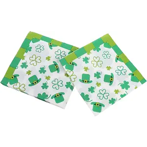 Ipetboom 20pcs Shamrock Paper Napkins for St Patrick's Day Celebrations Disposable Dinner Napkins for Holiday Parties Stylish Hand Towels for Festive Table Decor