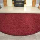 RSM RUGS Half Moon Semi Circle Floor Rugs Rug Carpet Mat Cheap (Burgundy)