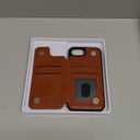 DJDUCK Designed for iPhone 16e 6.1"/iPhone 17e 6.1" Case Wallet with Card Holder, [Magnetic Clasp Cover] [RFID Blocking Leather Protection]Shockproof Women Men Cases 6.1 Inch for Apple 16e Light Brown