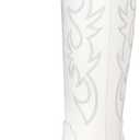 Ouepiano Cowboy Boots for Women Knee High Cowgirl Boots Embroidered Chunky Heels Pointed Toe Long Tall Western Boot Pull On (9, White)