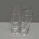 7" H Clear Glass Candle Holders, 4Pcs