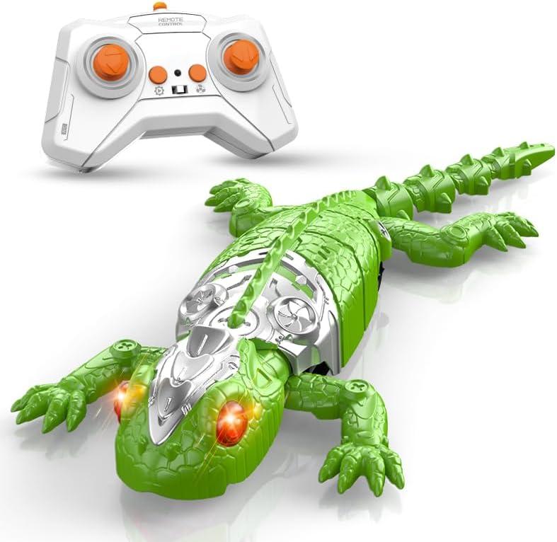 2026 Newly Wall Crawler Gecko, Rechargeable Remote Control Robot Kids Toys, Children's Remote-Controlled Gecko Crawling toyWall Climbing Toy for Kids 4+ Years (Green)