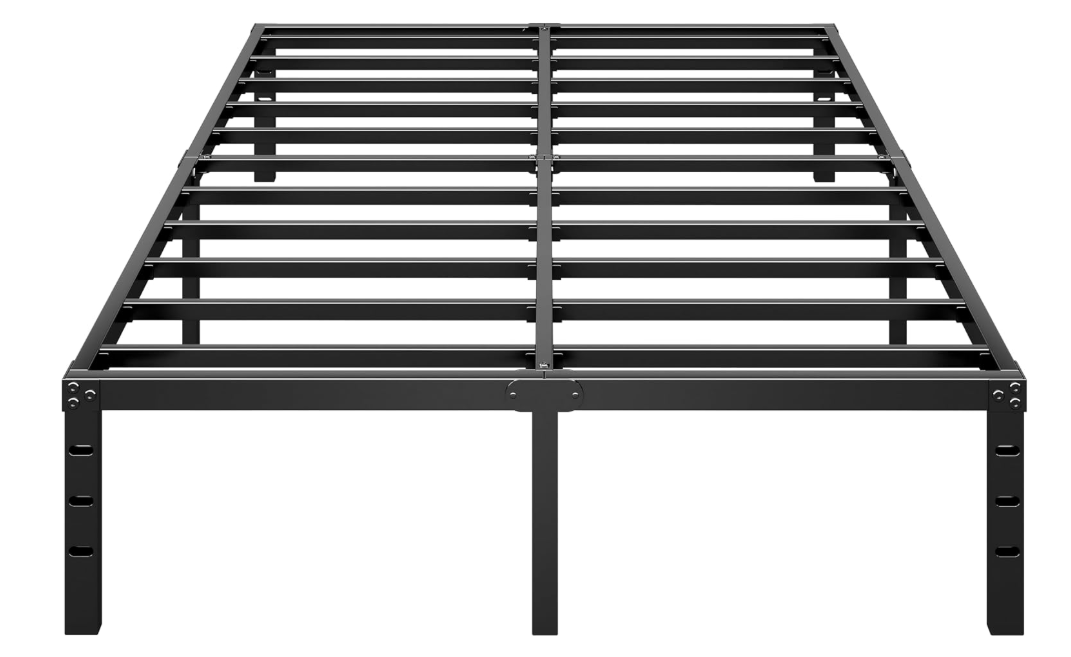 HLIPHA Metal Platform Bed Frame 14 Inch Tall,No Box Spring Needed,Full Size Bed with Heavy Duty Strong Support Slats,Easy to Assemble,Black