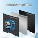 355x346mm Double-Sided PEI Build Plate for Bambu Lab H2S/H2D, Black Smooth & Textured Flexible Spring Steel Plate, PLA PLA+ TPU Low Temp Printing Bed