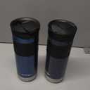 Contigo SNAPSEAL Insulated Stainless Steel Travel Mug with Grip 20oz. Blue Corn Transparent Satin & Midnight Berry